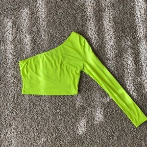 Lime green crop top